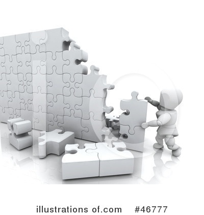 Royalty-Free (RF) Puzzle Clipart Illustration by KJ Pargeter - Stock Sample #46777