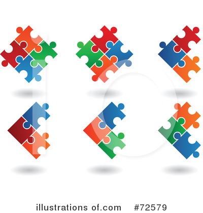 Royalty-Free (RF) Puzzle Clipart Illustration by cidepix - Stock Sample #72579