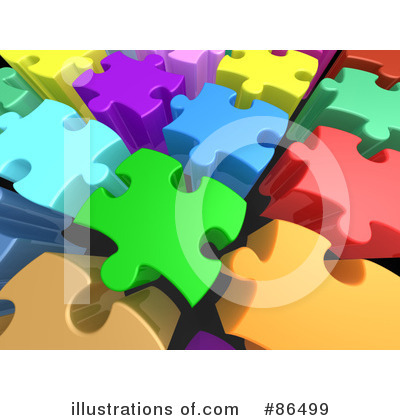 Royalty-Free (RF) Puzzle Clipart Illustration by 3poD - Stock Sample #86499