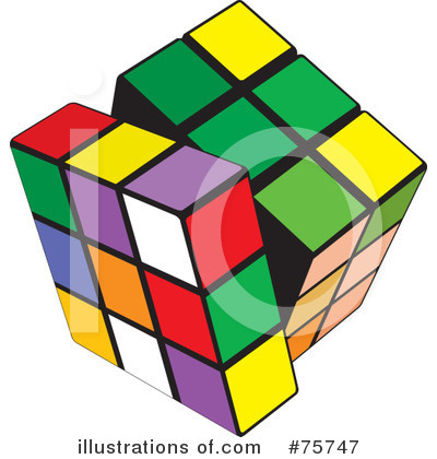 Royalty-Free (RF) Puzzle Cube Clipart Illustration by Lal Perera - Stock Sample #75747