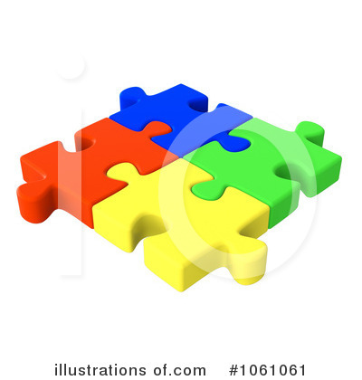 Royalty-Free (RF) Puzzle Piece Clipart Illustration by ShazamImages - Stock Sample #1061061