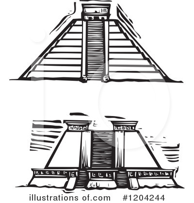 Royalty-Free (RF) Pyramid Clipart Illustration by xunantunich - Stock Sample #1204244