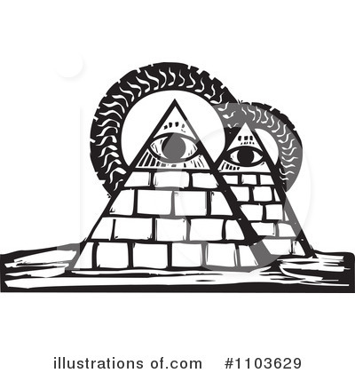 Royalty-Free (RF) Pyramids Clipart Illustration by xunantunich - Stock Sample #1103629