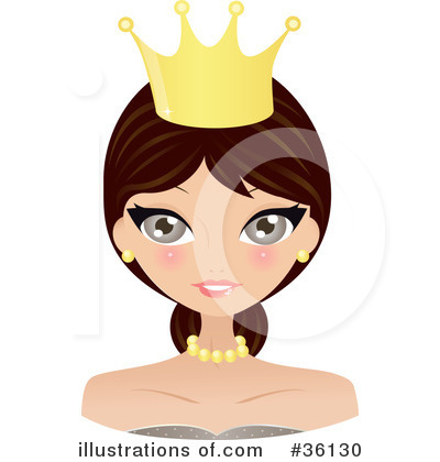 Royalty-Free (RF) Queen Clipart Illustration by Melisende Vector - Stock Sample #36130