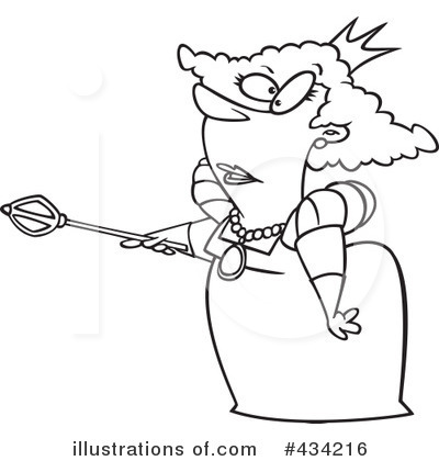 Royalty-Free (RF) Queen Clipart Illustration by toonaday - Stock Sample #434216