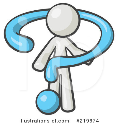Royalty-Free (RF) Question Mark Clipart Illustration by Leo Blanchette - Stock Sample #219674