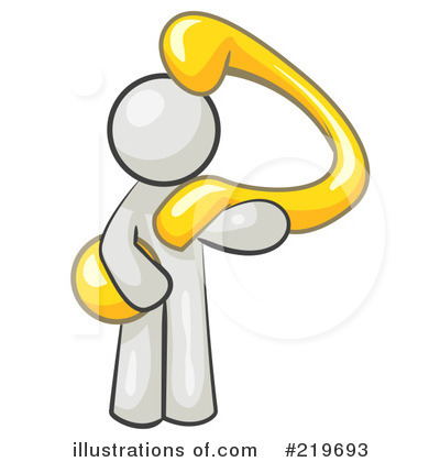 Royalty-Free (RF) Question Mark Clipart Illustration by Leo Blanchette - Stock Sample #219693