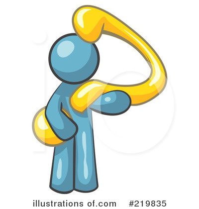 Royalty-Free (RF) Question Mark Clipart Illustration by Leo Blanchette - Stock Sample #219835