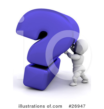 Royalty-Free (RF) Question Mark Clipart Illustration by KJ Pargeter - Stock Sample #26947