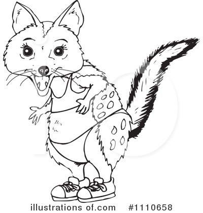 Royalty-Free (RF) Quoll Clipart Illustration by Dennis Holmes Designs - Stock Sample #1110658