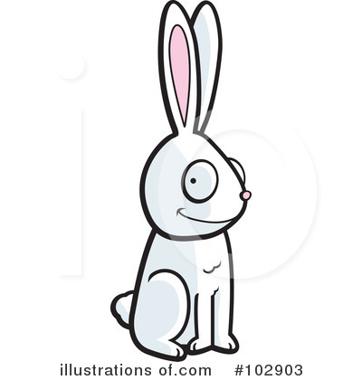 White Rabbit Clipart #102903 by Cory Thoman