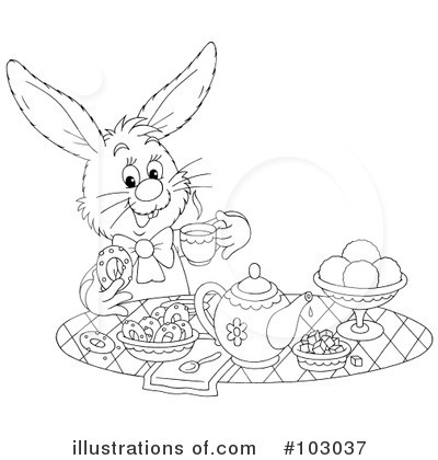 Royalty-Free (RF) Rabbit Clipart Illustration by Alex Bannykh - Stock Sample #103037