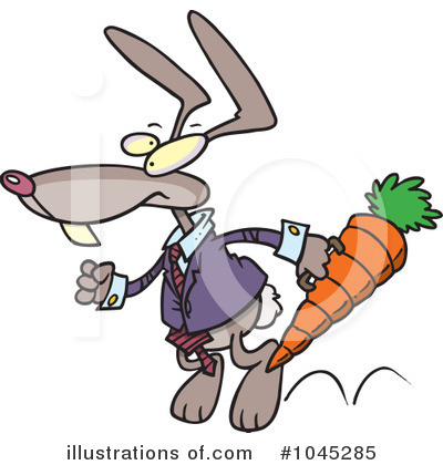 Royalty-Free (RF) Rabbit Clipart Illustration by toonaday - Stock Sample #1045285