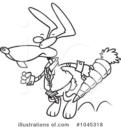 Royalty-Free (RF) Rabbit Clipart Illustration by toonaday - Stock Sample #1045318