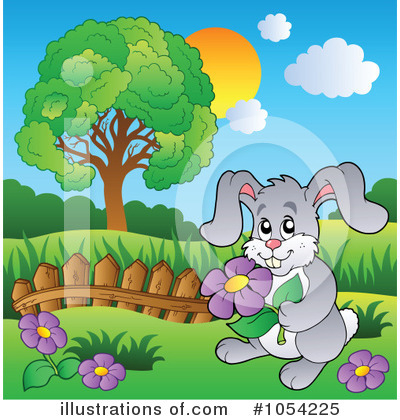 Royalty-Free (RF) Rabbit Clipart Illustration by visekart - Stock Sample #1054225