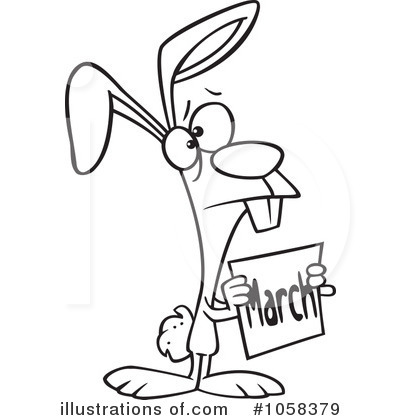 Royalty-Free (RF) Rabbit Clipart Illustration by toonaday - Stock Sample #1058379