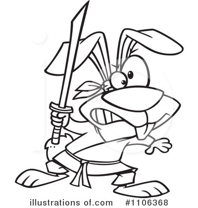 Royalty-Free (RF) Rabbit Clipart Illustration by toonaday - Stock Sample #1106368