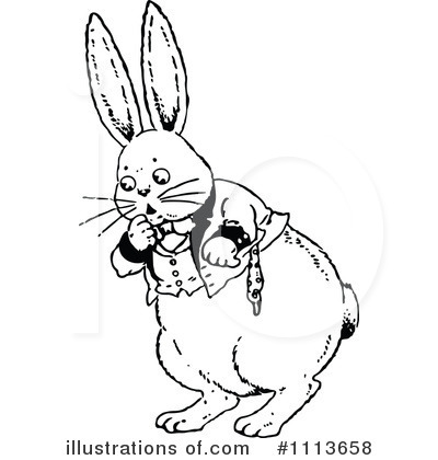 Royalty-Free (RF) Rabbit Clipart Illustration by Prawny Vintage - Stock Sample #1113658