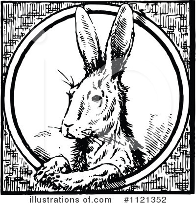 Royalty-Free (RF) Rabbit Clipart Illustration by Prawny Vintage - Stock Sample #1121352