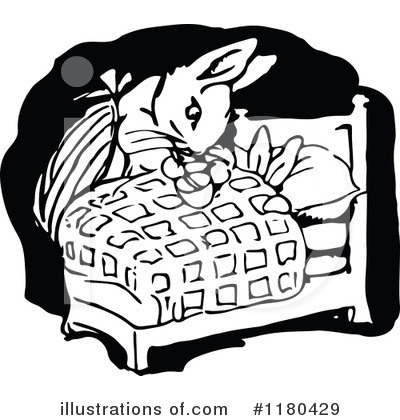 Royalty-Free (RF) Rabbit Clipart Illustration by Prawny Vintage - Stock Sample #1180429