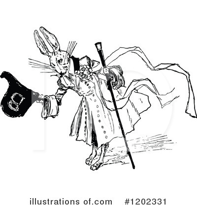 Royalty-Free (RF) Rabbit Clipart Illustration by Prawny Vintage - Stock Sample #1202331