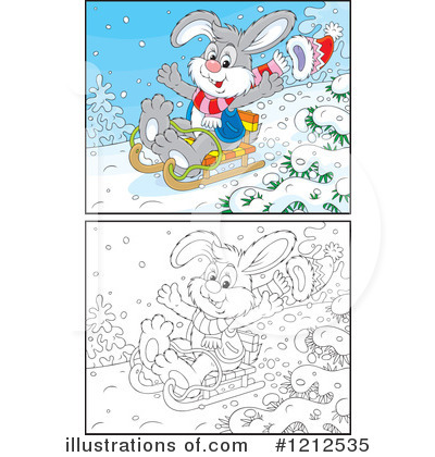 Royalty-Free (RF) Rabbit Clipart Illustration by Alex Bannykh - Stock Sample #1212535