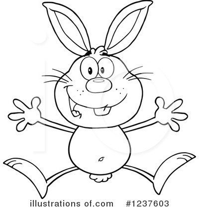 Royalty-Free (RF) Rabbit Clipart Illustration by Hit Toon - Stock Sample #1237603