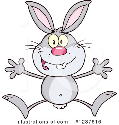 Royalty-Free (RF) Rabbit Clipart Illustration by Hit Toon - Stock Sample #1237616