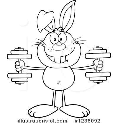 Royalty-Free (RF) Rabbit Clipart Illustration by Hit Toon - Stock Sample #1238092