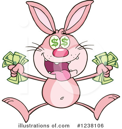 Royalty-Free (RF) Rabbit Clipart Illustration by Hit Toon - Stock Sample #1238106