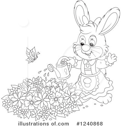 Royalty-Free (RF) Rabbit Clipart Illustration by Alex Bannykh - Stock Sample #1240868