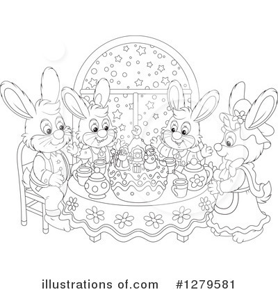 Royalty-Free (RF) Rabbit Clipart Illustration by Alex Bannykh - Stock Sample #1279581