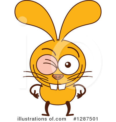 Royalty-Free (RF) Rabbit Clipart Illustration by Zooco - Stock Sample #1287501