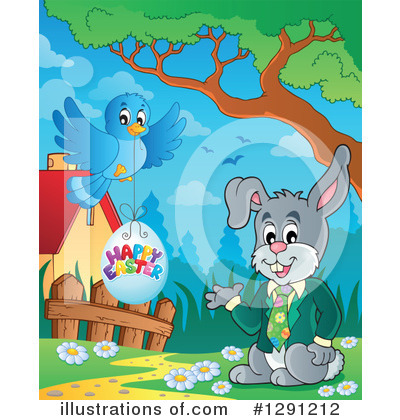 Royalty-Free (RF) Rabbit Clipart Illustration by visekart - Stock Sample #1291212