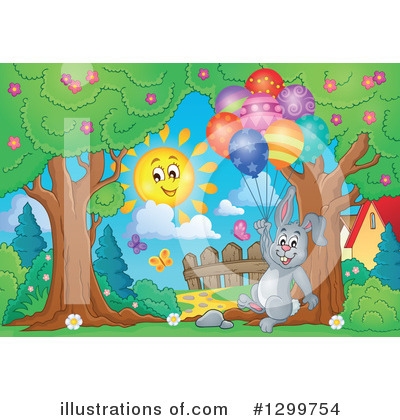 Royalty-Free (RF) Rabbit Clipart Illustration by visekart - Stock Sample #1299754