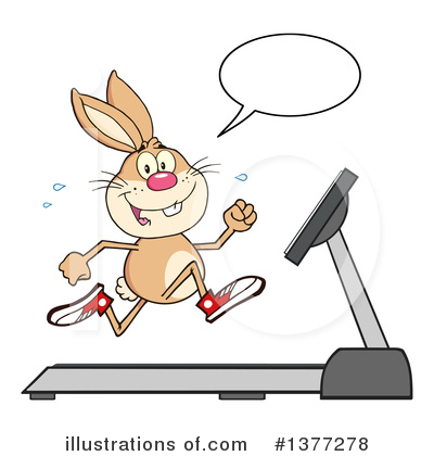 Royalty-Free (RF) Rabbit Clipart Illustration by Hit Toon - Stock Sample #1377278