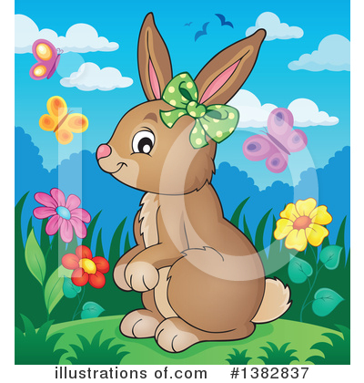 Royalty-Free (RF) Rabbit Clipart Illustration by visekart - Stock Sample #1382837