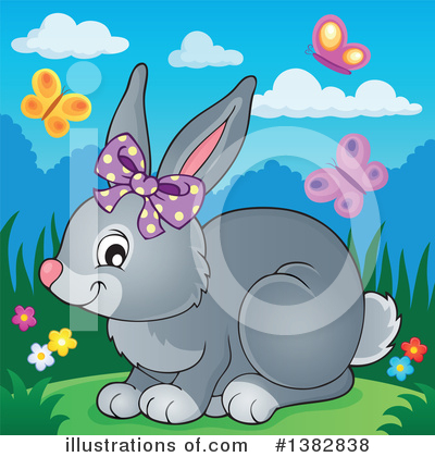Royalty-Free (RF) Rabbit Clipart Illustration by visekart - Stock Sample #1382838