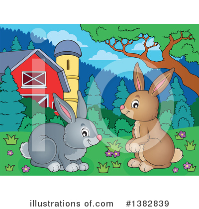Royalty-Free (RF) Rabbit Clipart Illustration by visekart - Stock Sample #1382839
