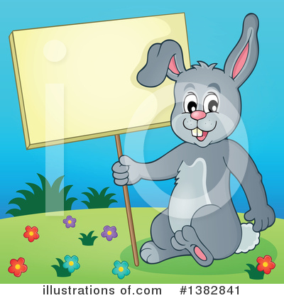 Royalty-Free (RF) Rabbit Clipart Illustration by visekart - Stock Sample #1382841