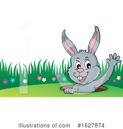 Royalty-Free (RF) Rabbit Clipart Illustration by visekart - Stock Sample #1627874