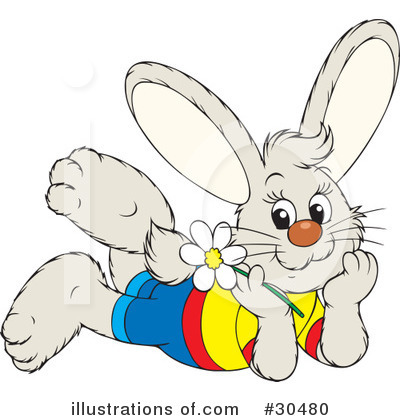 Royalty-Free (RF) Rabbit Clipart Illustration by Alex Bannykh - Stock Sample #30480