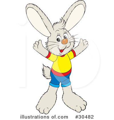 Royalty-Free (RF) Rabbit Clipart Illustration by Alex Bannykh - Stock Sample #30482