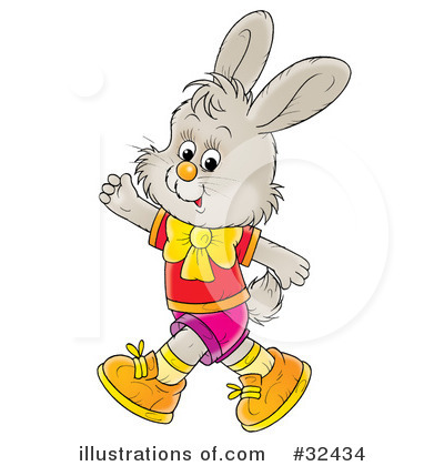 Royalty-Free (RF) Rabbit Clipart Illustration by Alex Bannykh - Stock Sample #32434