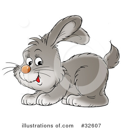 Royalty-Free (RF) Rabbit Clipart Illustration by Alex Bannykh - Stock Sample #32607