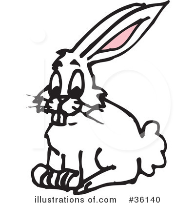 Royalty-Free (RF) Rabbit Clipart Illustration by Dennis Holmes Designs - Stock Sample #36140