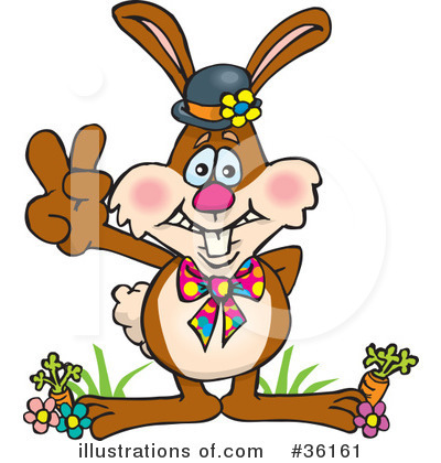 Easter Bunny Clipart #36161 by Dennis Holmes Designs