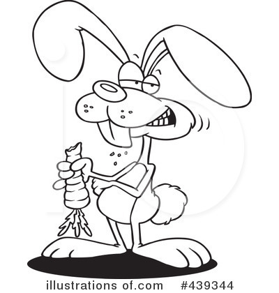 Royalty-Free (RF) Rabbit Clipart Illustration by toonaday - Stock Sample #439344