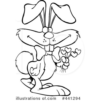 Royalty-Free (RF) Rabbit Clipart Illustration by toonaday - Stock Sample #441294