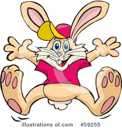 Royalty-Free (RF) Rabbit Clipart Illustration by Dennis Holmes Designs - Stock Sample #59255